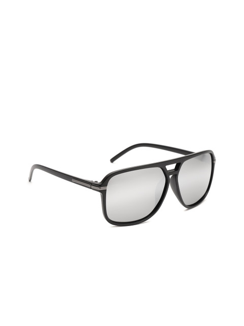 

Carlton London Men Mirrored Polarised Square Sunglasses 66106-C6, Black