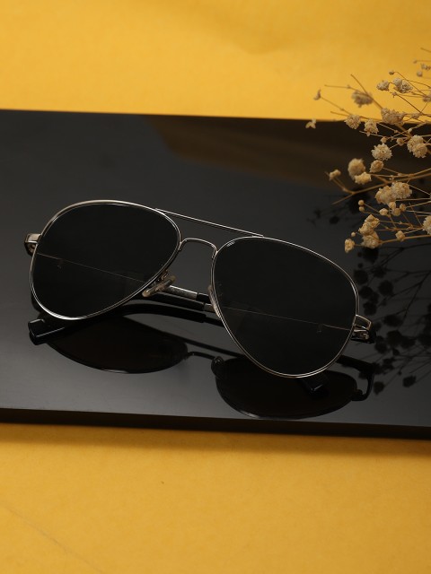 

Carlton London Men Mirrored Polarised Aviator Sunglasses 3025-C5, Grey