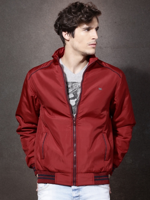 

Roadster Maroon Bomber Jacket