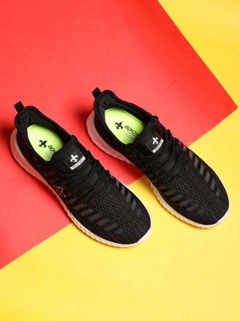 

Bond Street By Red Tape Men Black Textile Walking Shoes