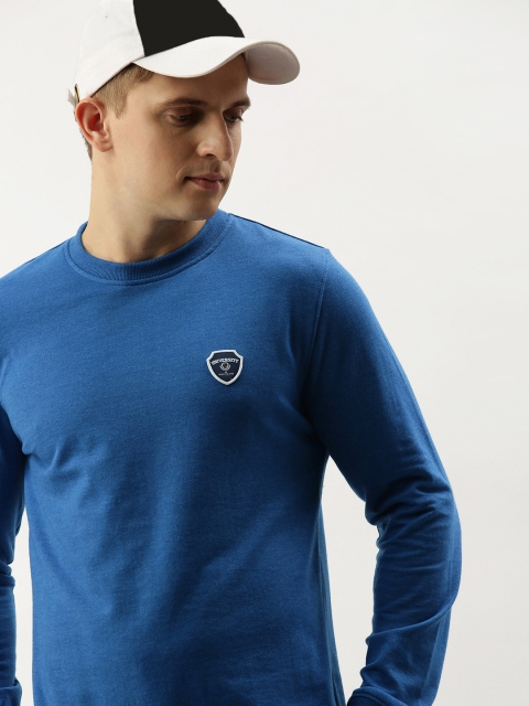 

PETER ENGLAND UNIVERSITY Men Navy Blue Solid Sweatshirt