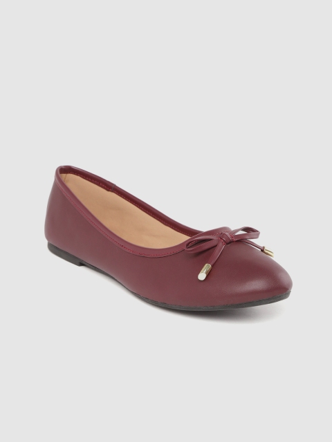 

Carlton London Women Burgundy Solid Ballerinas