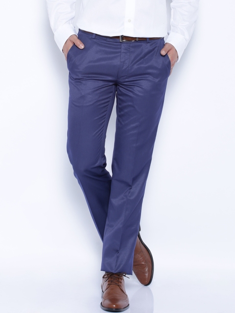 

Arrow Navy Slim Fit Formal Trousers, Navy blue
