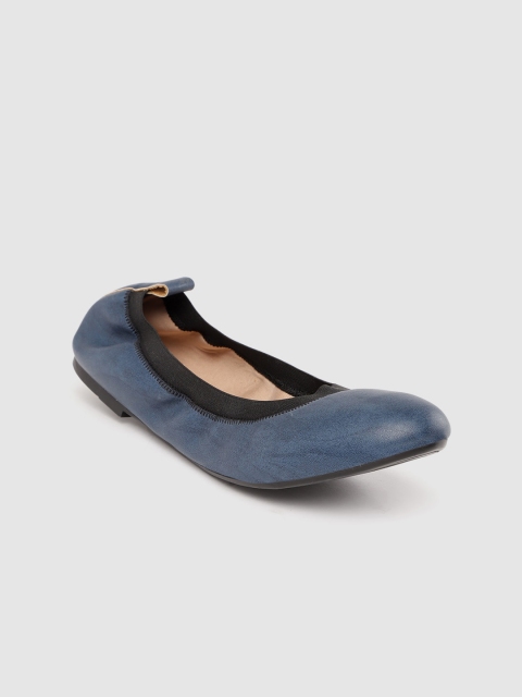 

Carlton London Women Navy Blue Solid Ballerinas