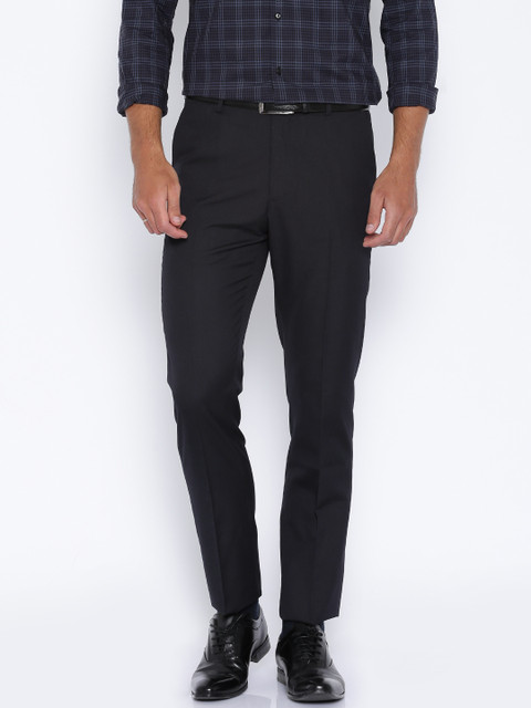 

Arrow New York Black Tapered Fit Formal Trousers