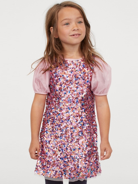 

H&M Girls Pink Sequined Dress