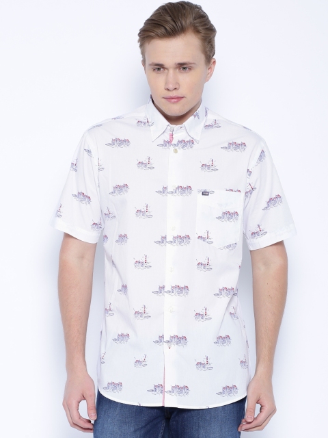 

Arrow Sport White Printed Casual Shirt