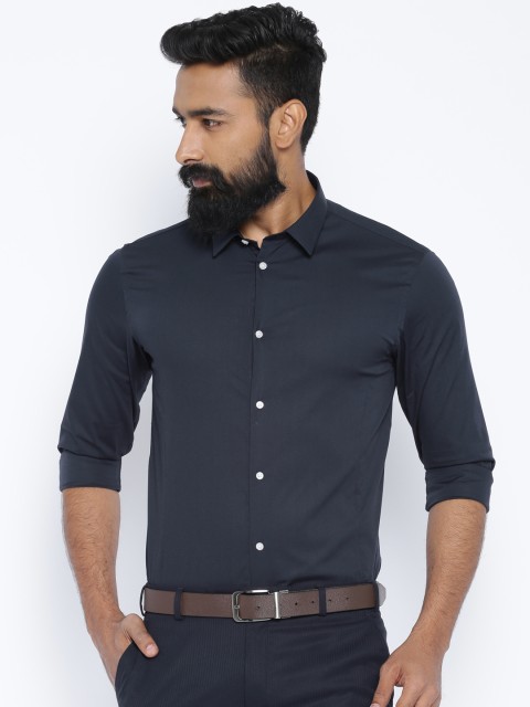 

Arrow New York Navy Snug Fit Smart Casual Shirt, Navy blue