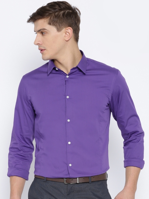 Arrow New York Purple Snug Fit Formal Shirt