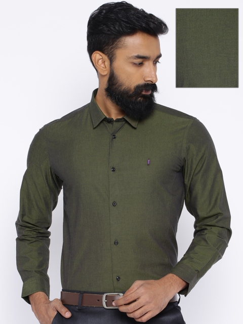 

Arrow New York Olive Green Snug Fit Formal Shirt