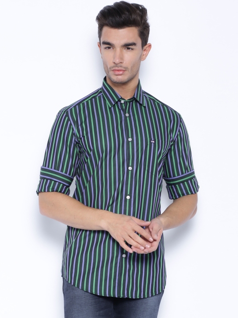 

Arrow Sport Black Striped Manhattan Slim Fit Casual Shirt
