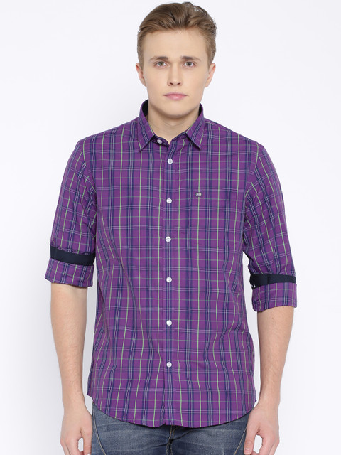 

Arrow Sport Purple Checked Hudson Fit Casual Shirt