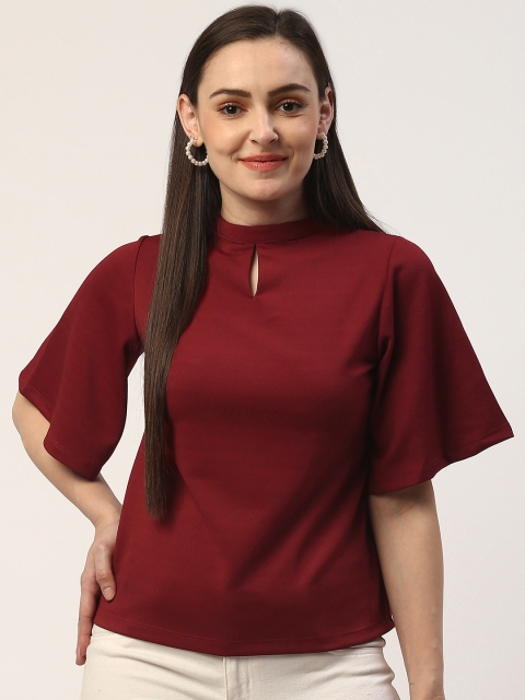 

ZIZO By Namrata Bajaj Women Maroon Solid Top