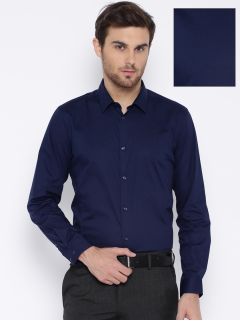 

Arrow New York Navy Snug Fit Formal Shirt, Navy blue