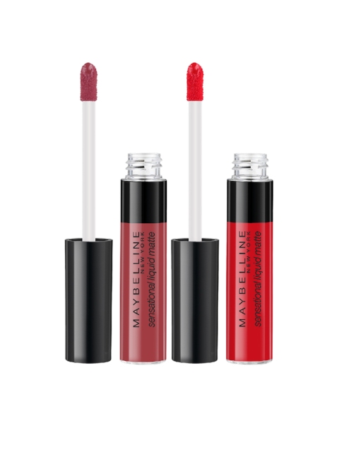 

Maybelline Set of 2 Sensational Liquid Matte Lipstick, Maroon
