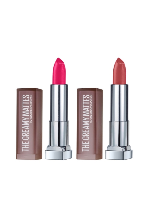 

Maybelline New York Color Sensational Set of 2 Creamy Matte Lipsticks, Pink