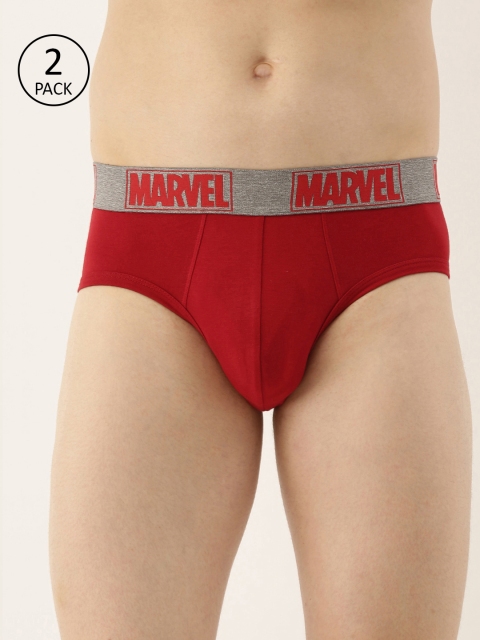 

Zoiro Men Pack of 2 Red Solid Marvel Briefs AZRMRVBM11