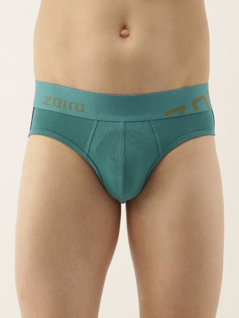 

Zoiro Men Teal Green Colourblocked Briefs AZTRBB0031