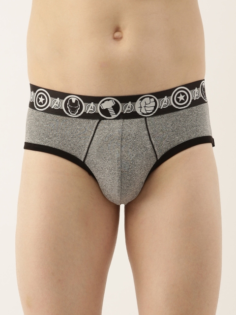 

Zoiro Men Grey Melange Solid Knitted Basic Briefs AZRMRVBM01