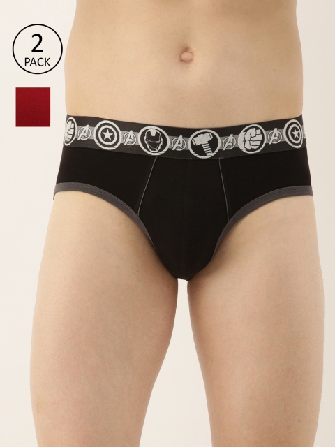 

Zoiro Marvel Men Pack of 2 Solid Briefs AZRMRVBM01, Red