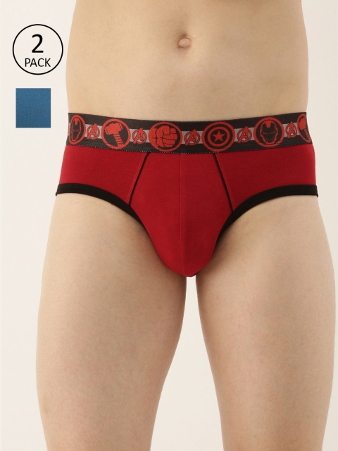 

Zoiro Marvel Men Pack of 2 Solid Briefs AZRMRVBM01, Red