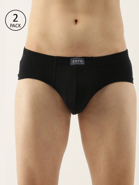 

Zoiro Men Navy Blue Pack Of 2 Basic Briefs Soft Classics # 1011