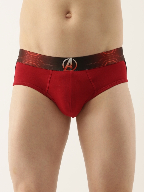 

Zoiro Men Red Solid Knitted Basic Briefs AZRMRVBM31