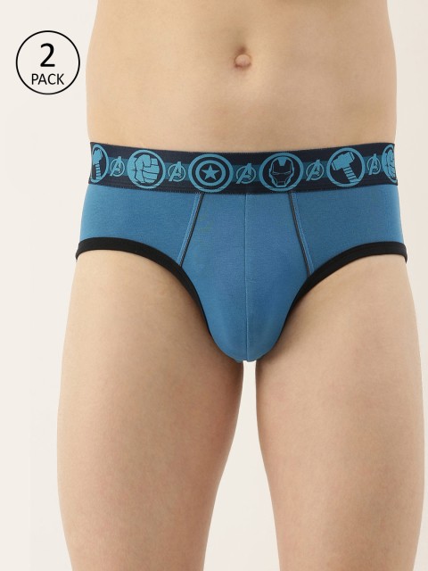 

Zoiro Men Pack Of 2 Blue Solid Knitted Basic Briefs AZRMRVBM01