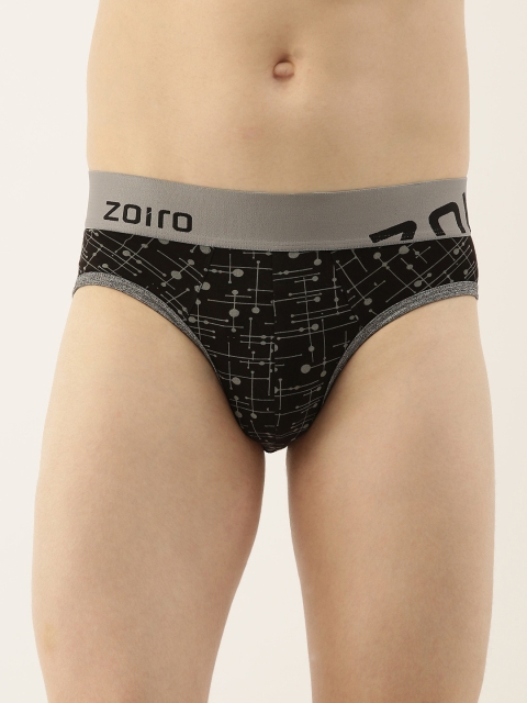 

Zoiro Men Black Printed Briefs AZLOBB1521