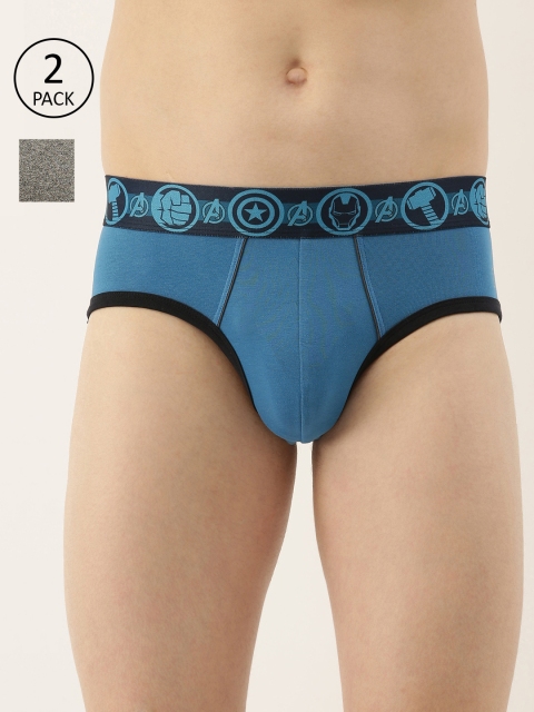 

Zoiro Marvel Men Pack of 2 Solid Briefs AZRMRVBM01, Blue