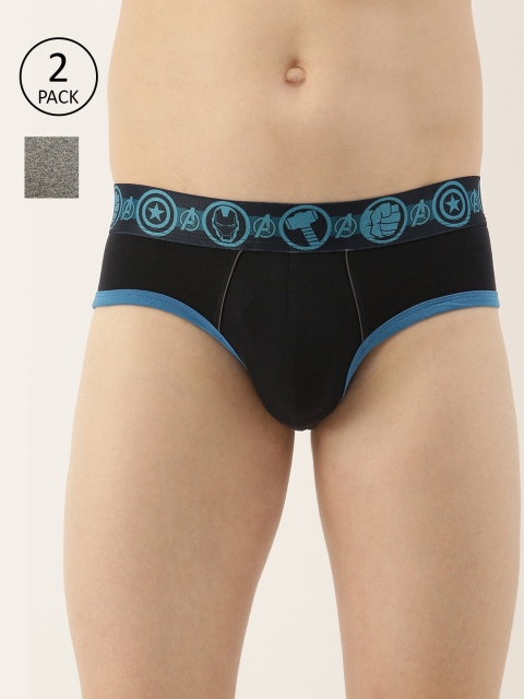 

Zoiro Men Pack Of 2 Solid Knitted Basic Briefs AZRMRVBM01, Black