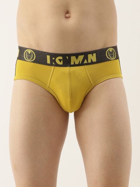 

Zoiro Men Yellow Solid Knitted Basic Briefs AZRMRVBM31