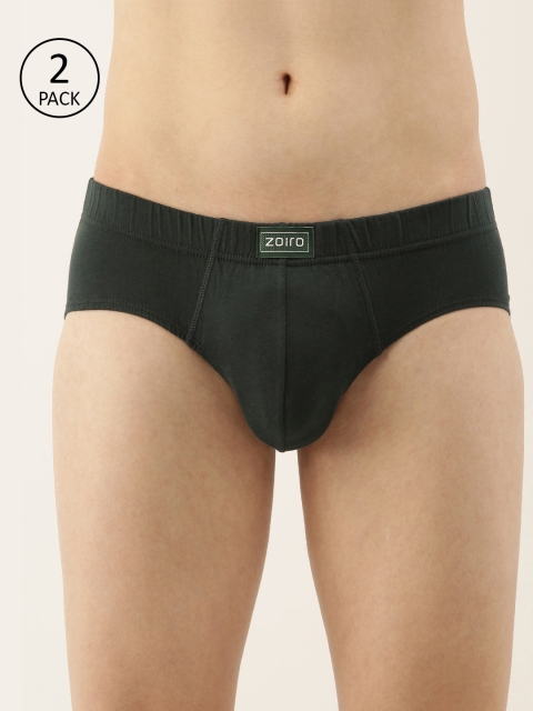

Zoiro Men Green Pack Of 2 Basic Briefs Soft Classics # 1011
