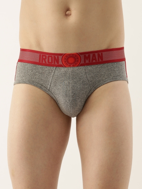 

Zoiro Men Grey Melange Solid Knitted Basic Briefs AZRMRVBM31