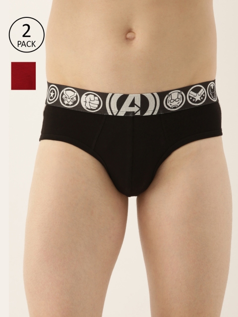 

Zoiro Men Pack of 2 Solid Marvel Basic Briefs, Black
