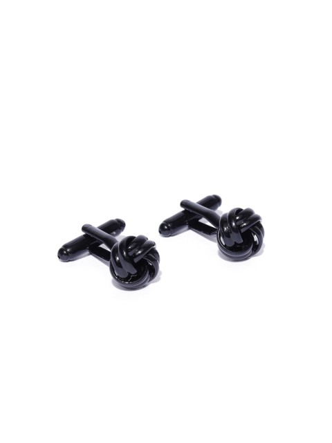 

YouBella Black Knot Shaped Quirky Cufflinks