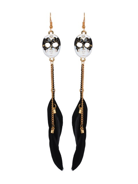 

AQUASTREET Black Feather Shaped Drop Earrings
