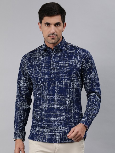 

Ethnix By Raymond Men Blue & White Printed Indigo Kurta