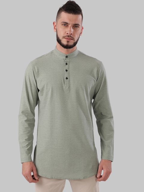 

Ethnix by Raymond Men Green Printed Pure Cotton Kurta