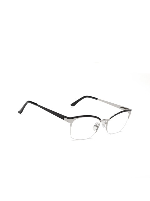 

COOLWINKS Unisex Grey & Silver-Toned Solid Half Rim Rectangle Frames E12A6222