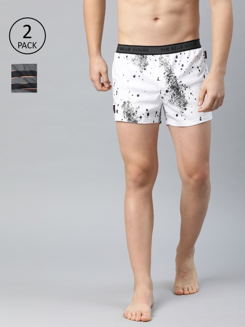 

THE BEAR HOUSE Men Pack of 2 Black & White Knitted Boxers TBH-GOMEZ