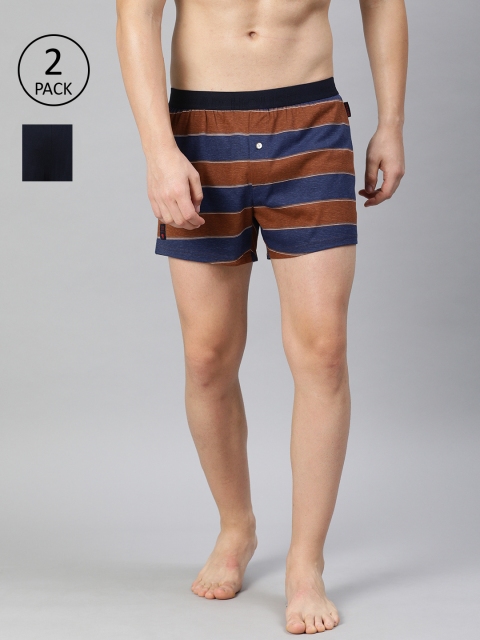 THE BEAR HOUSE Men Pack of 2 Multi-colored Knitted Striped Boxers TBH-HOMER-S