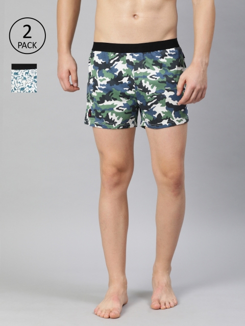 

THE BEAR HOUSE Men Pack of 2 Multi-colored Knitted Printed Boxers TBH-SPRING
