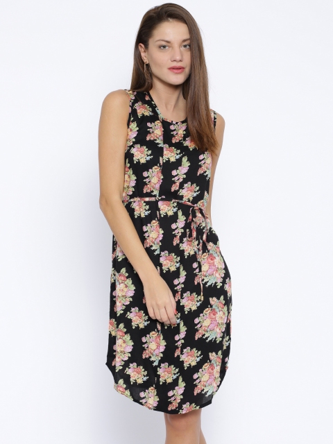 

Park Avenue Woman Black Floral Print Sheath Dress