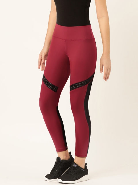 

Converse Women Red Solid Mesh Detailed Tights