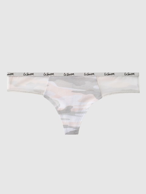 

La Senza Women Grey & Beige Printed Remix Thongs 11125652-3XGF