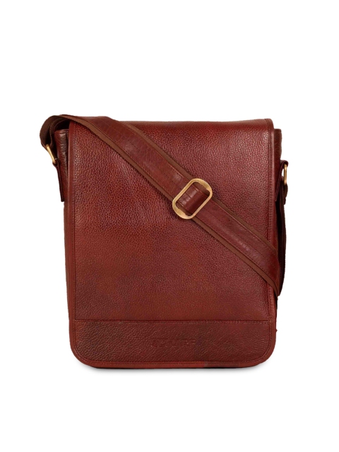 

SCHARF Men Brown Genuine Leather Messenger Bag