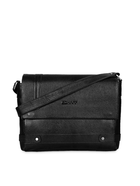 

SCHARF Men Black Genuine Leather Messenger Bag
