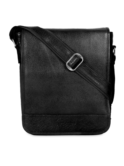 

SCHARF Men Black Genuine Leather Messenger Bag