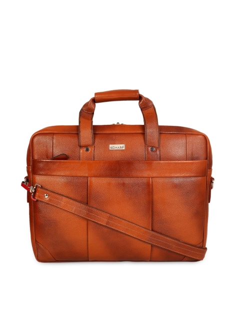 

SCHARF Men Tan Brown Genuine Leather Laptop Bag